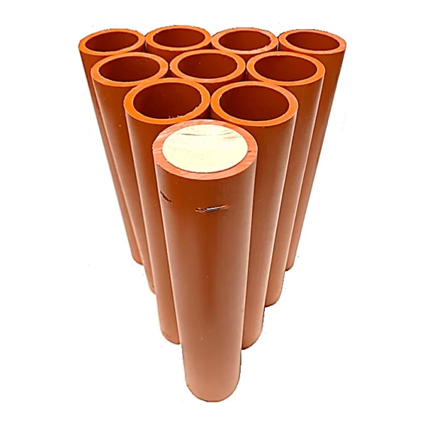 1.91" x 12" Orange HDPE Mortar Tube - Case of 50
